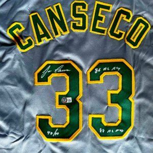 Jose Canseco Autographed Jersey